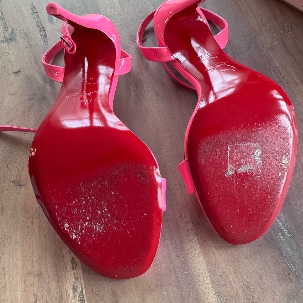 Christian Louboutin Fuchsia Heels 37.5 - Picture 7 of 10